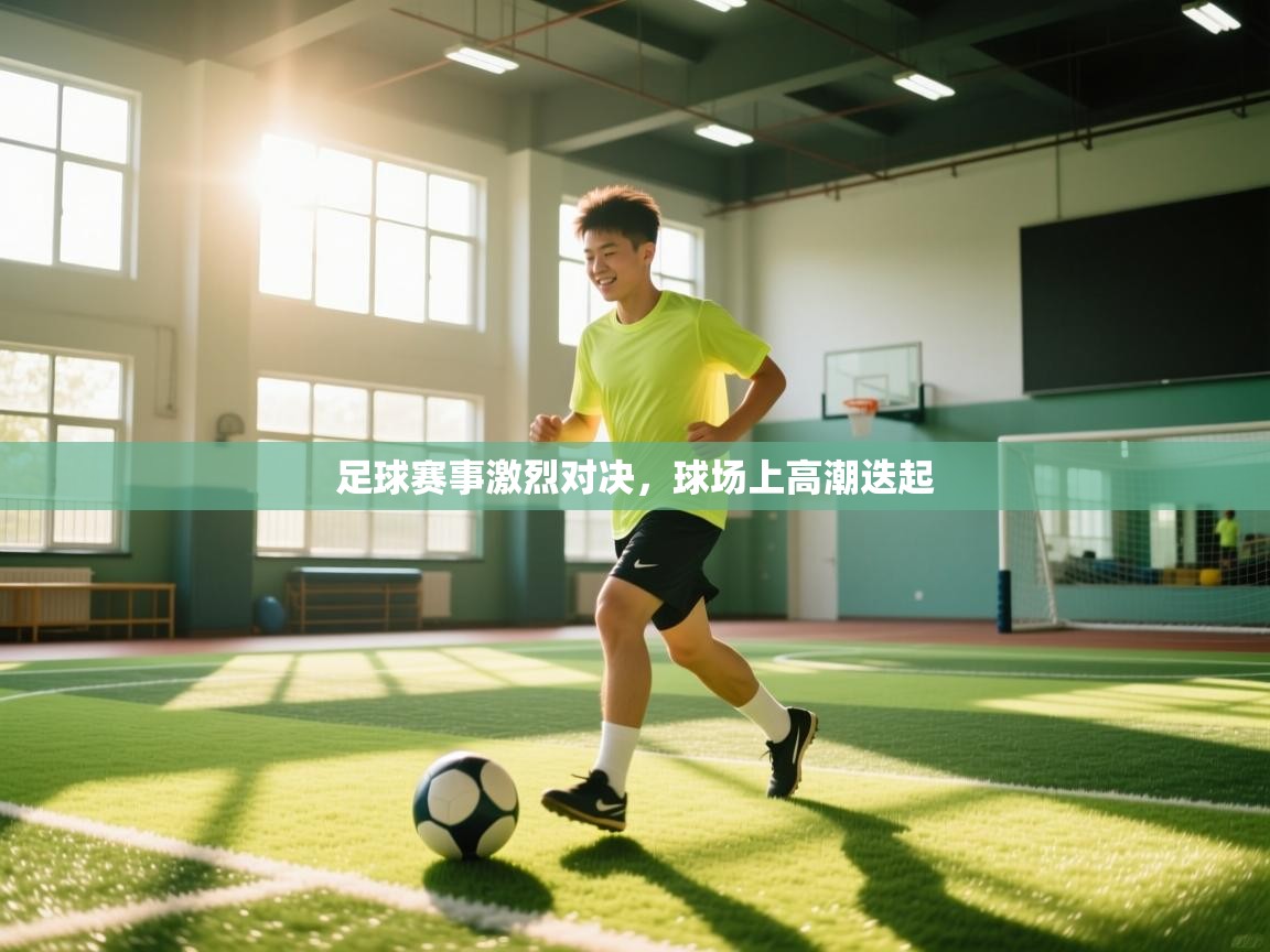 足球赛事激烈对决，球场上高潮迭起